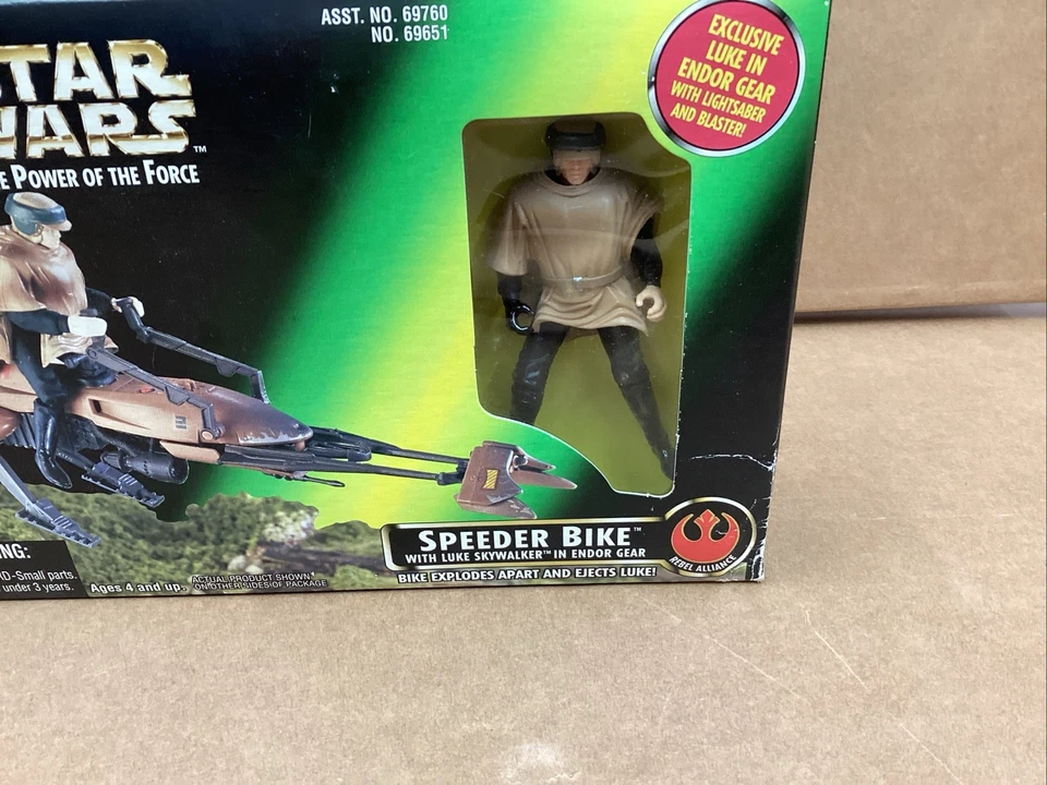 BICICLETA SPEEDER Star Wars con figura de acción LUKE SKYWALKER en Endor Gear POTF 1996 Foto 2 de 4