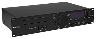 Omnitronic XDP-1502 CD-/MP3-Player Rack 2 HE Fernbedienung USB DJ Media Player