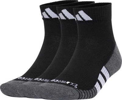 adidas Performance ClimaCool 3 Pack Cushioned Quarter Socks Black Arch Support