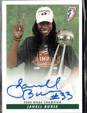 2004 WNBA Champion Janell Burse Seattle Storm Auto Autograph