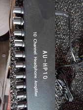 10 Channel Headphone Amplifier, 3.5mm Jack Input 1 in 10 Out Stereo Audio Amp...