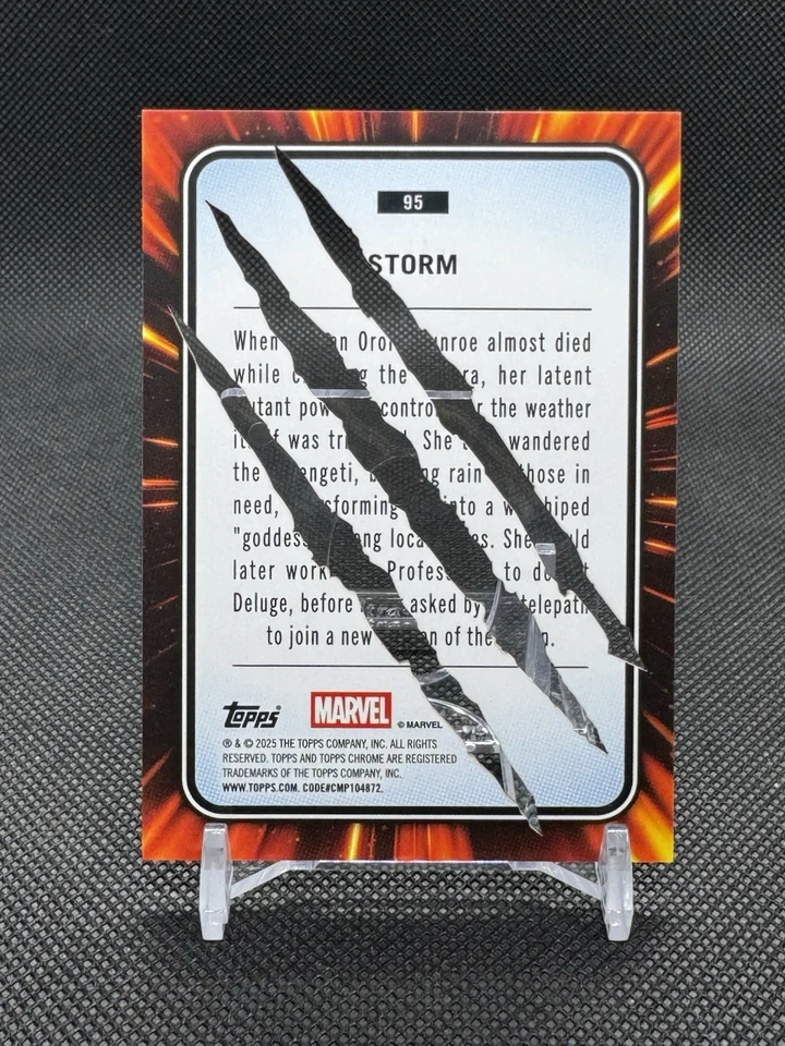 2025 Topps Chrome Marvel Wolverine Clawed Chrome Variation SSP Storm #5/20 - Image 2 of 4