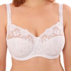 Ladies Full Cup Underwired Bra Gemm Plus Size Firm Hold Pretty Floral Embroidery