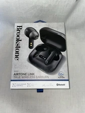 Brookstone Airtone Link True Wireless Bluetooth Earphones Black