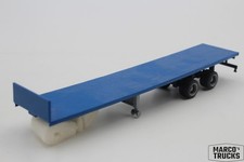 Herpa 2-axle short flatbed trailer custom build blue/black 1:87 /H27422