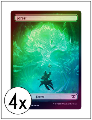 4x Forest, Full Art Foil - 0271, Secrets of Strixhaven, MTG NM