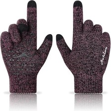 Achiou Winter Gloves, Glove for Men Women, Upgraded Touch Screen Texting Warm Ru