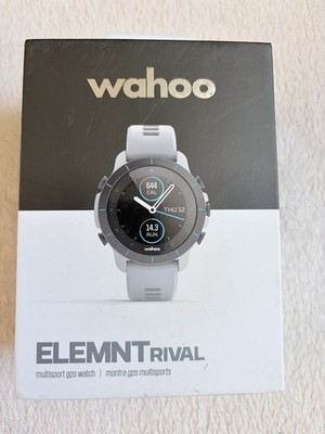 Wahoo ELEMNT RIVAL Multisport GPS Watch 48mm Ceramic Gray, White Silicone
