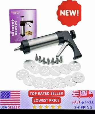 Cookie Press for Baking Cookie  Press 13 Cookie Discs & 8 Icing Baking Set/US