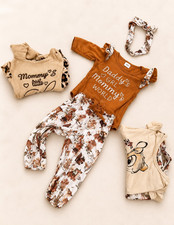 Baby Outfit Set 3-teilig, Größe 74, Blumen,...