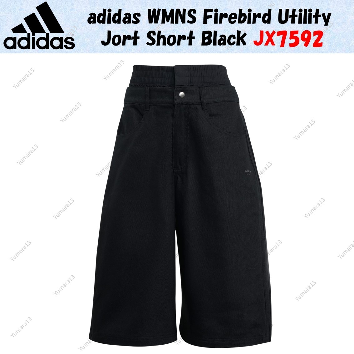 adidas jx7592 ファイヤーバードユーティリティショーツ adidas Firebird Utility Jorts - Black | Free Shipping with