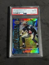 1995 Bowman’s Best Refractor Ty Law PSA 8🔥RC Patriots HOF Rookie Card! Low Pop