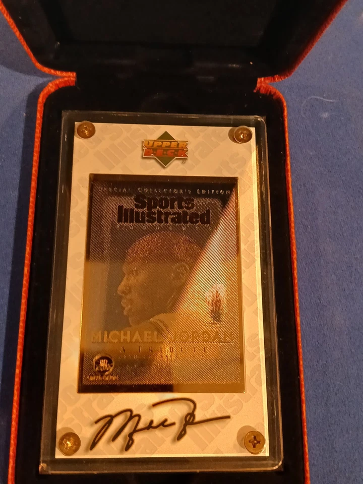 1997 Michael Jordan Upper Deck 24K Золотая карта Без Спортивного Иллюстрированного Журнала - Изображение 3 из 4