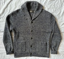 Double RL RRL Cardigan Blau MEDIUM Leinen/Wol...