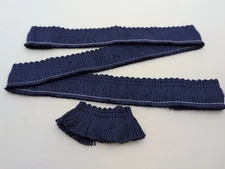 Midnight Blue Brush Fringe Trim 5 YARDS Cut Width 1 1/2" for Sewing Home Decor