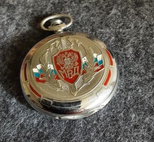 Vecchio orologio da tasca / orologio con coperchio a molla "Molnija" - con motivo - funzionante -