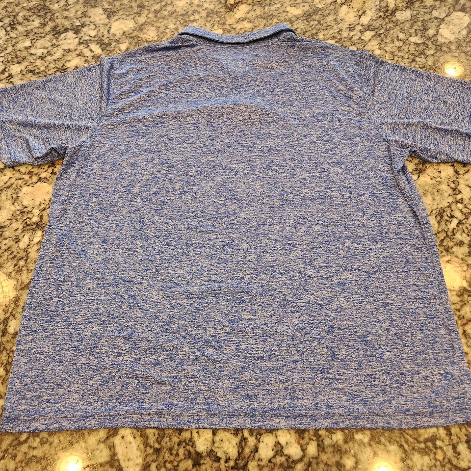 Holloway Mens Polo Shirt 2XL Blue NFL Space Dye Lightweight Shield  - Image 4 of 4