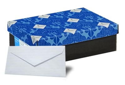 STRATHMORE COMMERCIAL BUSINESS ENVELOPES. ACID FREE LAID SOFT. BLUE #10C 4-1/8'' 