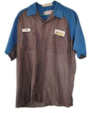 Red Kap Ford, Work Shirt XL Mechanic Technician Uniform Black Blue S/S