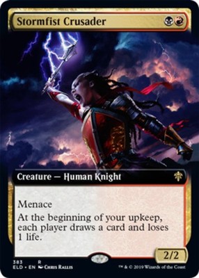 x1 Stormfist Crusader - Extended Art R MTG Throne of Eldraine M/NM, English