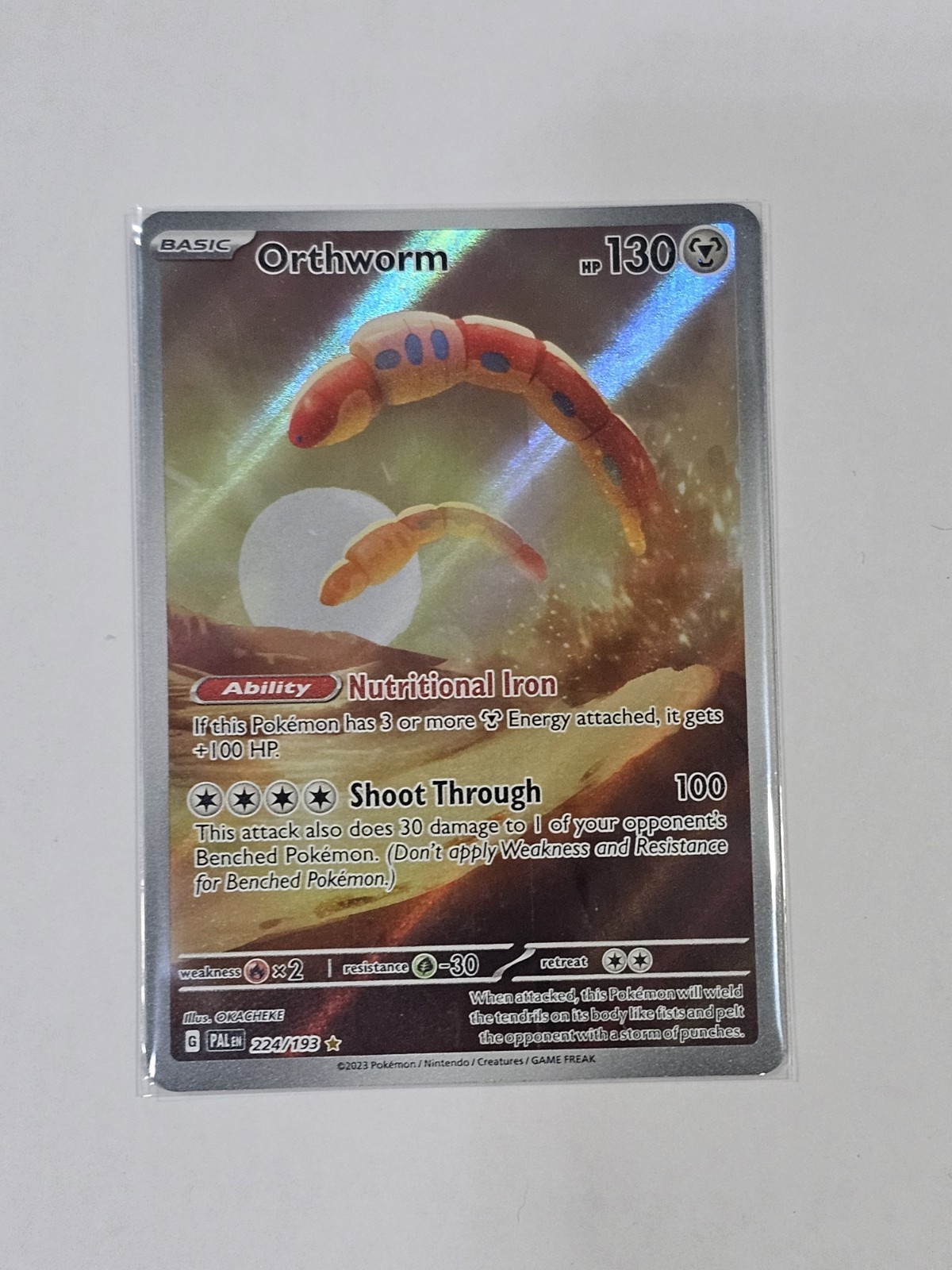 Orthworm Illustration Rare Paldea Evolved Pokemon Card 224/193 NM Condition