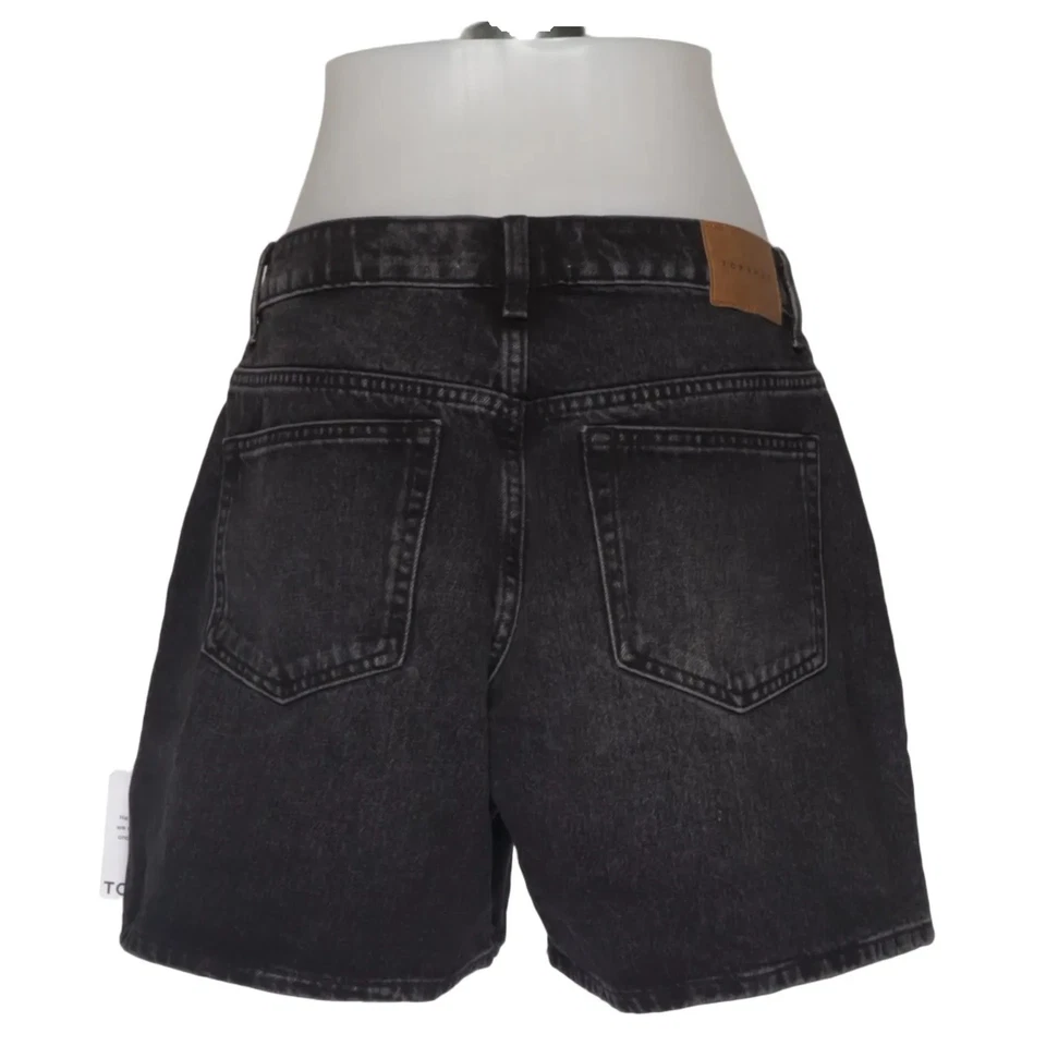 Topshop, Jeans Shorts, Größe: 40, model: editor, Schwarz, Baumwolle #FqG - Bild 2 von 4