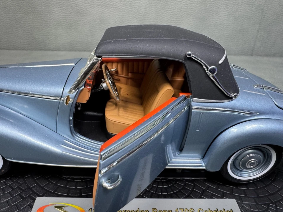 1950 Mercedes Benz 170с кабриолет подпись литая модель автомобиля 1:18 - Изображение 4 из 4