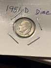 1951  D.  ROOSEVELT DIME - CIRCULATED - 90% SILVER