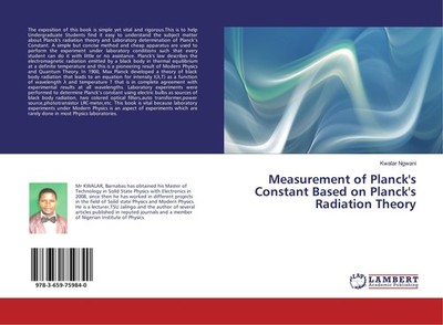 Measurement of Planck's Constant Based on Planck's Radiation Theory Kwalar Ngwan