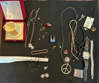 Lot of Vintage/Costume Jewelry Necklace Bracelet Earrings Rings Watch