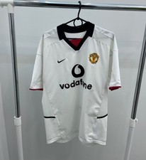Vintage MANCHESTER UNITED 2002-2003 AWAY football jersey shirt white Nike