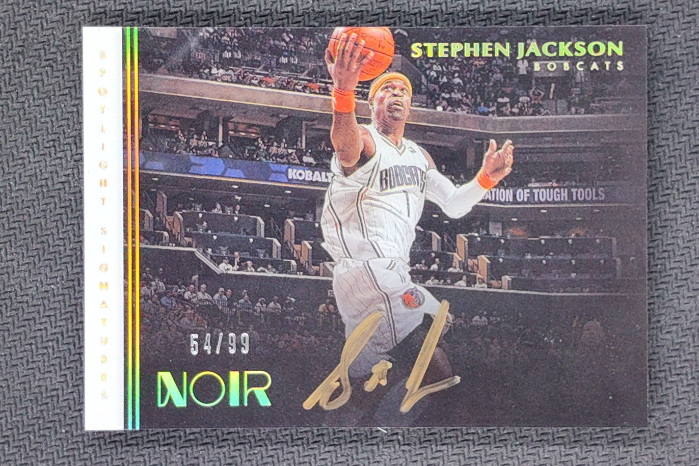 2019-20 Panini Noir Stephen Jackson Spotlight Signatures Horizontal Auto /99