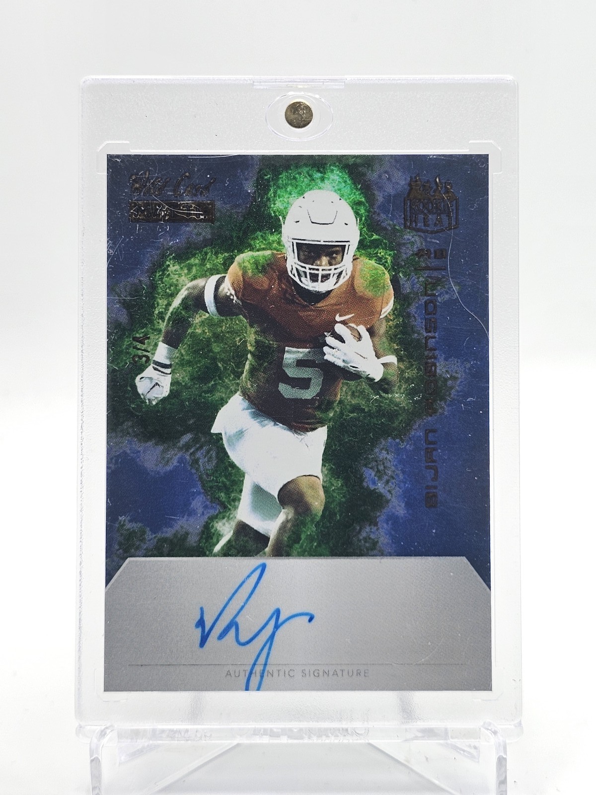 Bijan Robinson Wild Card Matte Gold Premium Edition Rookie Heat Autographs #RHA Green