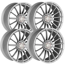 (Set of 4) Curva Flow Forged CFF75 20x9 5x112 +35mm Silver Wheels Rims 20" Inch