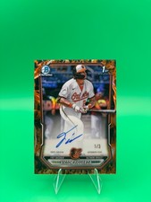 2026 Bowman Chrome Victor Figueroa 1st Fire Orange Refractor Auto /3 Orioles