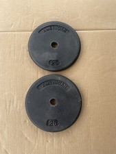 American Vintage Pancake 25 Lb Standard 1  Weight Plates 2x25Lb Total 50 Lbs