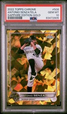 2022 Topps Chrome Sapphire Antonio Senzatela Sapphire Edition Gold /50 PSA 10