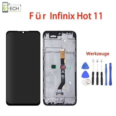 Für Infinix Hot 11 X662 LCD Display mit Rahmen Touchscreen Bildschirm