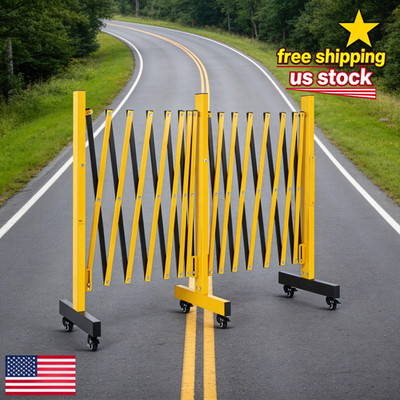 Expandable Metal Barricade Gate 11FT   Folding Retractable Crowd Control Safety