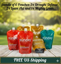 Sunday Lawn & Garden Nutrients Liquid Fertilizer Lawn Aid Drought Defense Mighty
