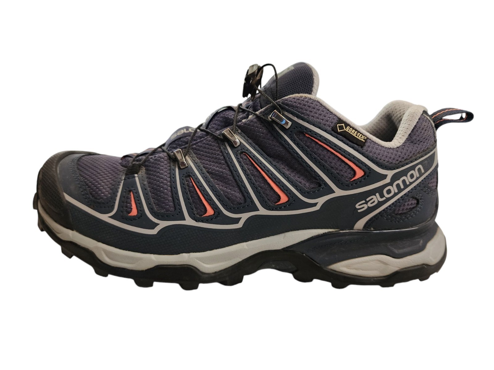 Scarpe Salomon Donna X Ultra Gore Tex Escursionismo Trail Running Blu Arancione Taglia 7 5