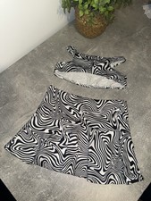 Size Small 2 Piece Co Ord Zebra Print Rave Festival Outfit