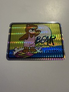 VINTAGE Stickers Prismatic Vending Machine Surf Bear