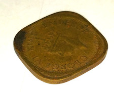 British India Half 1/2 Anna - 1943 - Nickel Brass Coin - King George VI