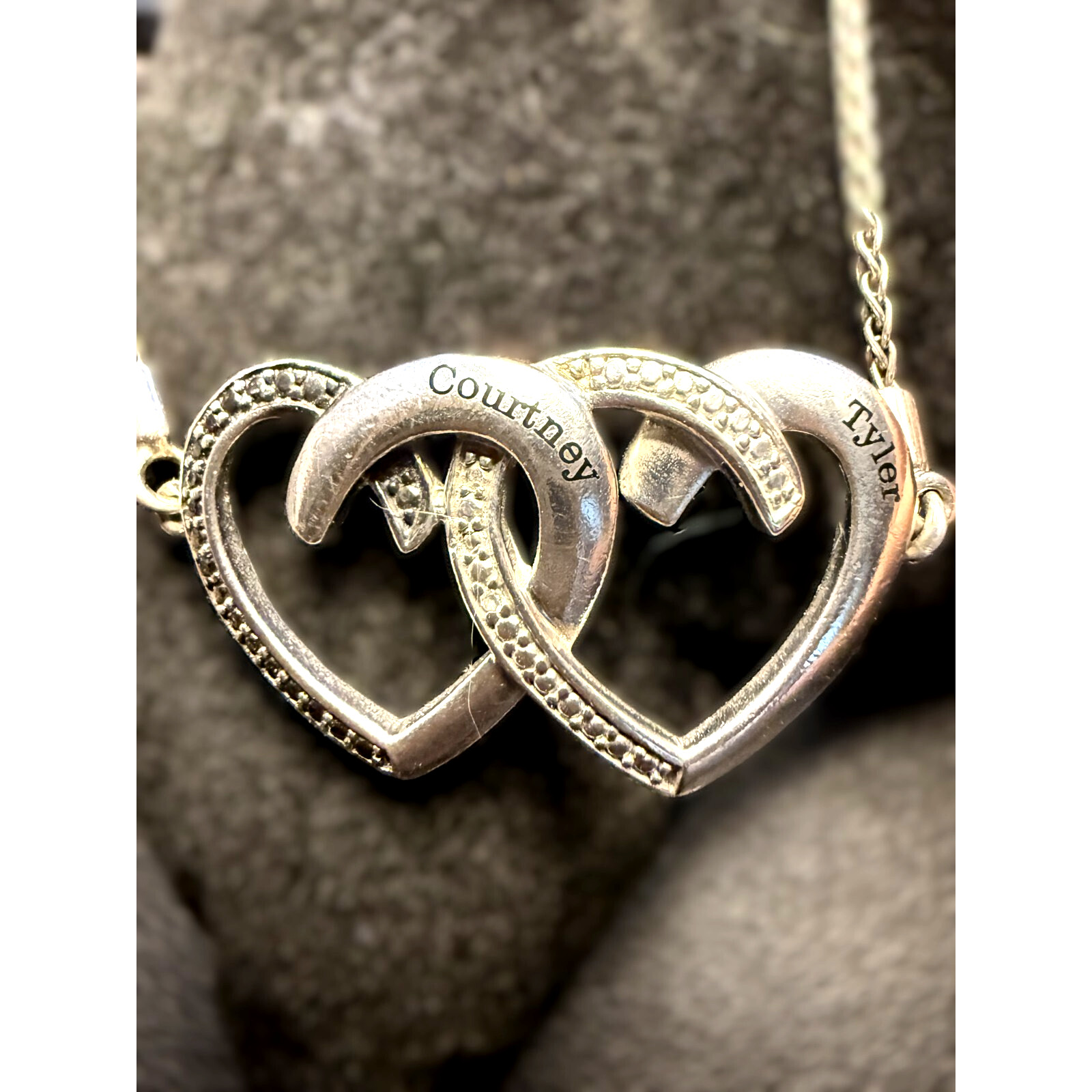 Unstoppable Love Couple's Interlocking Hearts Cou… - image 1