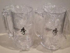 SUNTORY TOKI Japanese Whisky ACRYLIC Highball Mugs lot of 2 Brand New Fresh Case