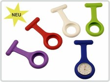 Schwesternuhr - Set mit 1 Schwesternuhr und 5 Silikonhüllen  *Top-Farben*