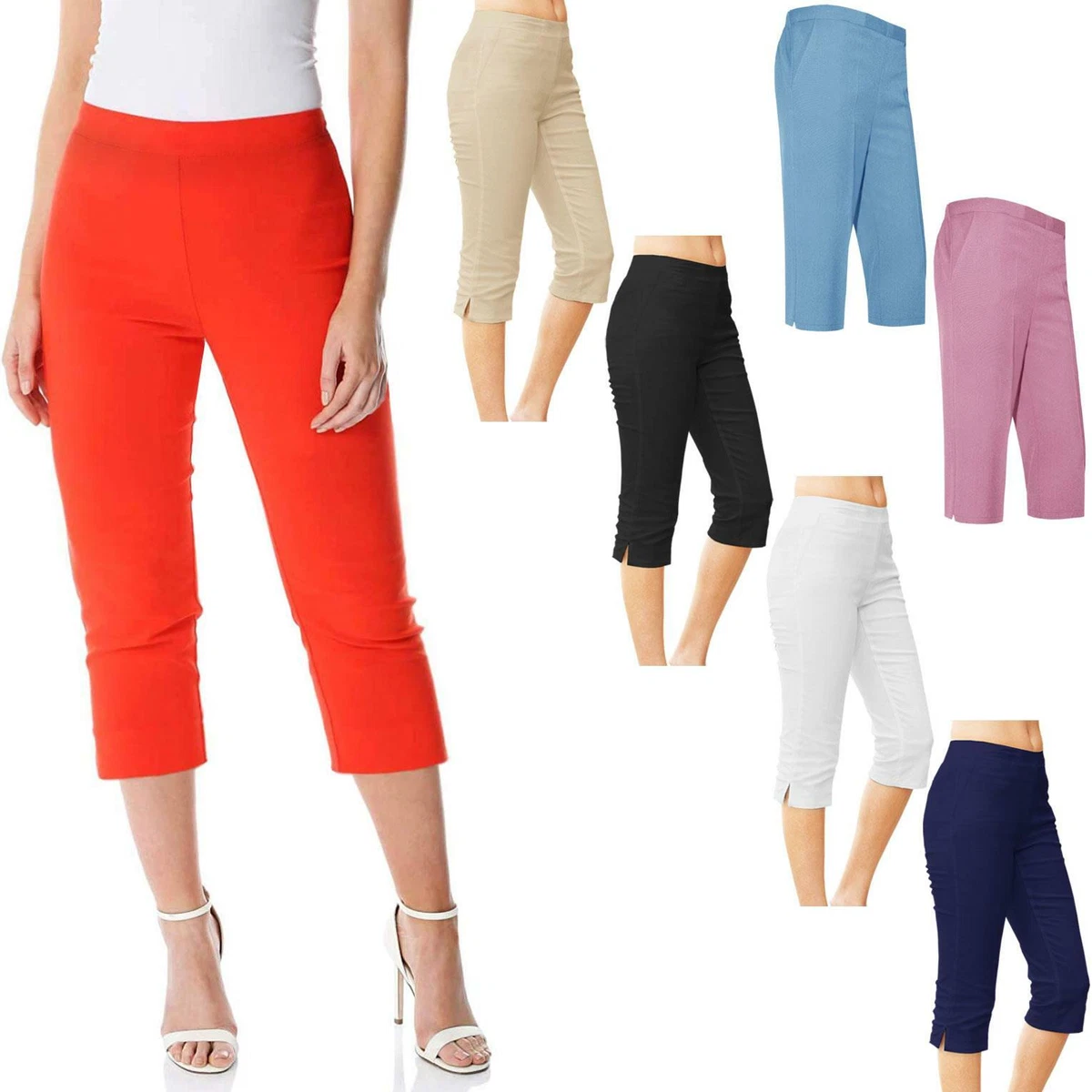 Knee length store cropped trousers