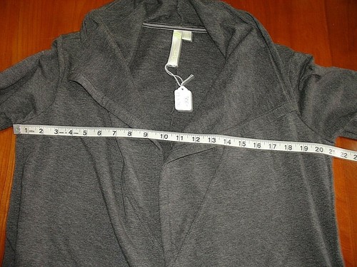 Green Tea Womens Size M (42) Gray Long Sleeve Open Caridgan Sweater 320-17530 - Picture 8 of 8