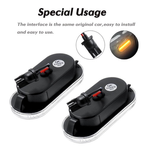 Dynamic LED Side Indicator Smoke Turn Signal Light For FORD SEAT SKODA VW 2X - Picture 11 of 11